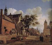 Jan van der Heyden Church of Jesus landscape oil painting reproduction